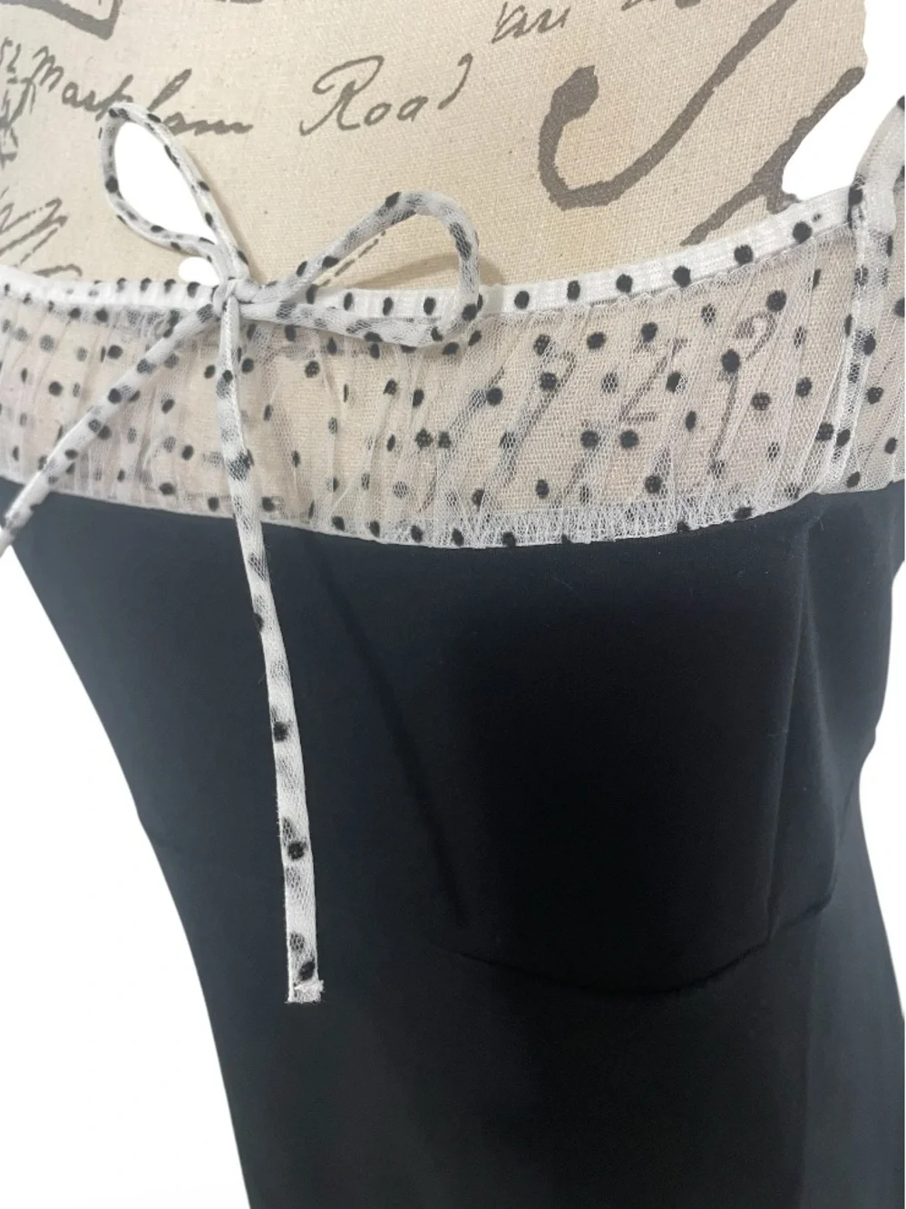 NWT American Eagle Polka Dot Mesh Mini Dress | Size Medium 🖤🤍 - Picture 7 of 13